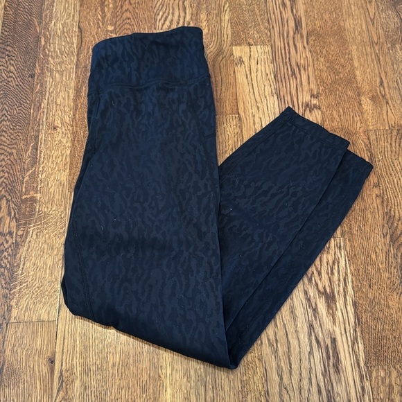 Sweaty Betty Women’s Black Patterned 7/8 Length Leggings Size Small